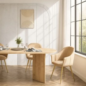 Τραπέζι Cortado Megapap χρώμα sapphire oak 200x90x74εκ.