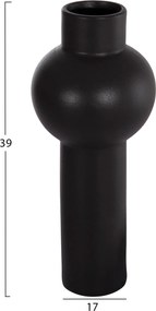 ΕΠΙΤΡΑΠΕΖΙΟ ΚΕΡΑΜΙΚΟ ΔΙΑΚΟΣΜΗΤΙΚΟ SCEPTER HM4604.02 ΜΑΥΡΟ ΜΑΤ Φ17x39Υεκ