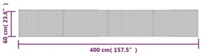 Χαλί Ορθογώνιο Φυσικό 60 x 400 εκ. Μπαμπού - Καφέ