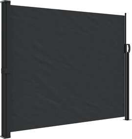vidaXL Σκίαστρο Πλαϊνό Συρόμενο Μαύρο 160 x 600 εκ.