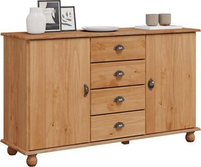 vidaXL Πλαϊνό γραφείο ASKIM 133,5 x 40 x 79 εκ. Μασίφ ξύλο πεύκου