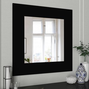 Καθρέπτης Τοίχου AAINA Μαύρο Μοριοσανίδα/Γυαλί 90x90cm - Γυαλί - 14410256