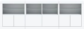 vidaXL Μπουφές με Φώτα LED Λευκός 202 x 37 x 67 εκ.