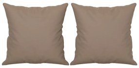 Μαξιλάρια Διακοσμητικά 2 τεμ. Taupe 40x40 εκ. Ύφασμα Μικροϊνών - Μπεζ-Γκρι