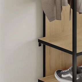 Έπιπλο εισόδου Archy Megapap χρώμα sapphire oak 53x31,7x180εκ.