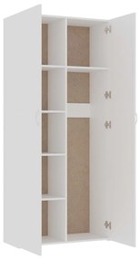 vidaXL Ντουλάπα Λευκή 80 x 35,5 x 180 εκ. από Μοριοσανίδα