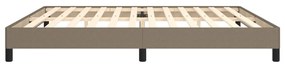 vidaXL Σκελετός Κρεβατιού Χωρίς Στρώμα Taupe 200x200 εκ.Υφασμάτινο