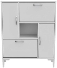 ΠΑΠΟΥΤΣΟΘΗΚΗ MEDY HM18187.03 ΜΕΛΑΜΙΝΗ ΣΕ ΛΕΥΚΟ-ΛΕΥΚΑ ΠΟΔΙΑ 86,5x30x109Υεκ