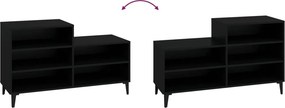 vidaXL Παπουτσοθήκη Μαύρο 102x36x60 εκ. από Επεξεργασμένο Ξύλο