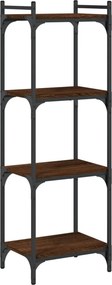 vidaXL Βιβλιοθήκη 4 Επιπέδων Καφέ Δρυς 40 x 30 x 120 εκ. Επεξεργ. Ξύλο