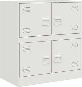 vidaXL Μπουφές Λευκός 67x39x73 εκ. από Ατσάλι