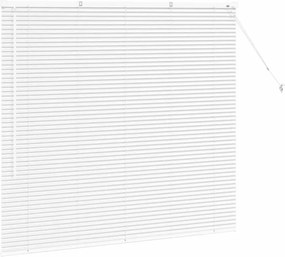 vidaXL Βενετσιάνικες Ρόδες Λευκό 130 x 150 cm Αλουμίνιο