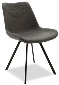 Καρέκλα Orca pakoworld PU ανθρακί-μαύρο πόδι Model: 058-000014