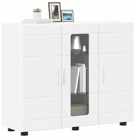 vidaXL Πλαϊνό γραφείο Λευκό 55.5 x 29 x 100 εκ Επεξεργασμένο ξύλο