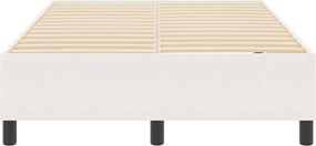 vidaXL Κρεβάτι πλατφόρμα Κρεμ 120 x 190 cm ύφασμα