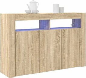vidaXL Πλαϊνό γραφείο Δρύς Sonoma 116 x 30 x 75 εκ. Επεξεργασμένο ξύλο
