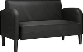 vidaXL καναπές Loveseat Μαύρο 110 cm Faux Leather