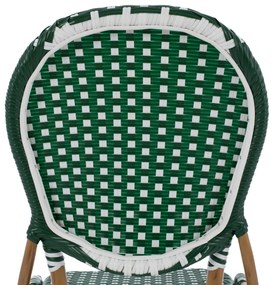 ΚΑΡΕΚΛΑ ΑΛΟΥΜΙΝΙΟΥ BAMBOO LOOK ΜΕ WICKER ΠΡΑΣΙΝΟ ΛΕΥΚΟ HM5792.01 47x55x98 εκ. (1 Τεμμάχια)