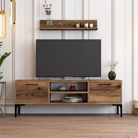 Σύνθεση Τηλεόρασης Καρυδί ODRIN 140x30x48