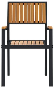 vidaXL Καρέκλα Κήπου 8 pcs Καφέ 56 x 57 x 87εκ. Μασίφ ξύλο ακακίας