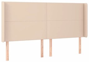 Κεφαλάρι Κρεβατιού LED Καπουτσίνο 203x16x118/128 εκ - Καφέ