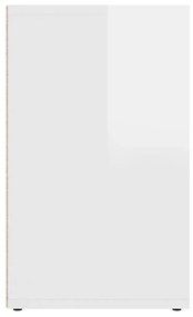 vidaXL Παπουτσοθήκες Γυαλιστερό Λευκό 52,5 x 30 x 50 εκ.