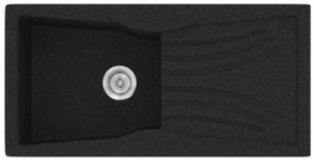Sanitec Classic 328 Granite Black Ένθετος Νεροχύτης 55 cm
