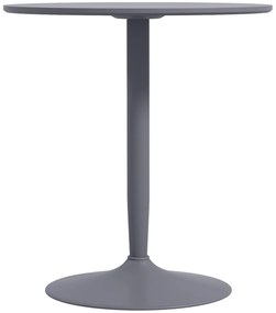 HOMCOM Τραπέζι Τραπεζαρίας για 2 άτομα, στρογγυλή επιφάνεια, ατσάλινο πόδι, Γκρι, 70 x 70 x 75 cm