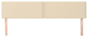 vidaXL Κεφαλάρια Κρεμ Ύφασμα 200x5x78/88 εκ.