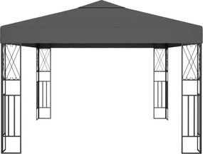 vidaXL Κιόσκι Ανθρακί 3 x 4 μ. Υφασμάτινο