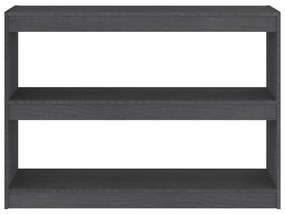vidaXL Βιβλιοθήκη/Διαχωριστικό Χώρου Γκρι 100x30x71,5 εκ. Ξύλο Πεύκου