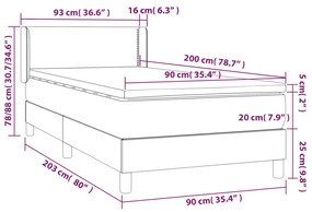 ΚΡΕΒΑΤΙ BOXSPRING ΜΕ ΣΤΡΩΜΑ ΜΠΛΕ 90X200 ΕΚ.ΥΦΑΣΜΑΤΙΝΟ 3130167