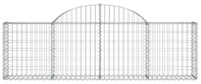 vidaXL Συρματοκιβώτια Τοξωτά 12 τεμ. 200x30x60/80 εκ. Γαλβαν. Ατσάλι