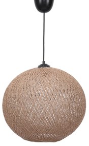 Φωτιστικό οροφής Κρεμαστό C7383.01 απο Σχοινί Μπέζ Φ38x70Υ εκ. 38x38x70 εκ.