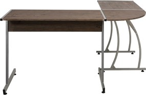 vidaXL Γραφείο Γωνιακό Καφέ από Επεξεργασμένο Ξύλο