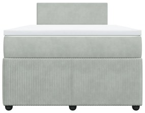 ΚΡΕΒΑΤΙ BOXSPRING ΜΕ ΣΤΡΩΜΑ ΑΝΟΙΧΤΟ ΓΚΡΙ 120X200 ΕΚ. ΒΕΛΟΥΔΙΝΟ 3290004