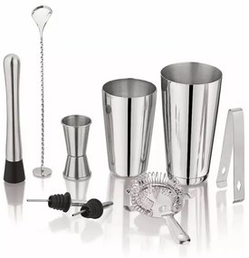 Σετ κοκτέιλ Kinghoff KH 1708, 9 τεμαχίων, 600/750 ml, Inox