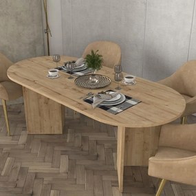 Τραπέζι Cortado Megapap χρώμα sapphire oak 200x90x74εκ.