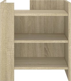 vidaXL Κομοδίνο Sonoma Δρυς 45x50x50 εκ. από Επεξεργασμένο Ξύλο