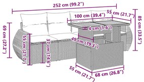 ΣΕΤ ΚΑΝΑΠΕ ΚΗΠΟΥ 5 ΤΕΜΑΧΙΩΝ ΜΑΥΡΟ ΣΥΝΘΕΤΙΚΟ ΡΑΤΑΝ ΜΕ ΜΑΞΙΛΑΡΙΑ 3327205