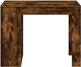 vidaXL Γραφείο με Συρτάρι και Ράφι Καπνιστή Δρυς 102x62x77,5 εκ.