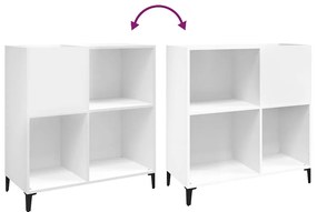vidaXL Δισκοθήκη Λευκή 84,5 x 38 x 89 εκ. από Επεξεργασμένο Ξύλο