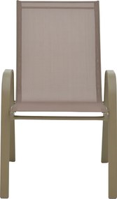 Πολυθρόνα Calan pakoworld μέταλλο σε σαμπανιζέ απόχρωση 54x74x91εκ