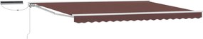 vidaXL Ηλεκτρικό Αναδιπλούμενο Σκίαστρο Καφέ 4 x 3 μ