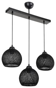 Φωτιστικό οροφής τρίφωτο PWL-0973 II Ε27 μαύρο 50x18x85 εκ. 50x18x85 εκ.