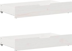 vidaXL Σκελετός Κρεβ. Χωρίς Στρώμα Λευκό 150x200 εκ Μασίφ Πεύκο