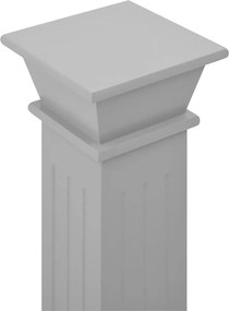 vidaXL Ανθοστήλη Τετράγωνη Γκρι 17 x 17 x 66 εκ από MDF