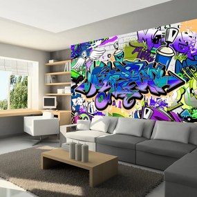 Φωτοταπετσαρία - Graffiti: violet theme 250x175