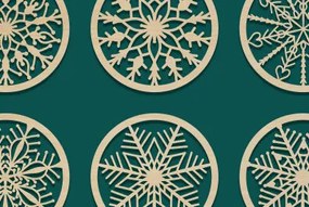 Intra απο ξύλο plywood 3mm-4mm πάχος - Σετ σουβέρ Laser Cut Δίασταση 40x50 cm INTRAFABR-70433039