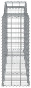 Συρματοκιβώτια Τοξωτά 25 τεμ. 300x50x120/140 εκ. Γαλβαν. Ατσάλι - Ασήμι